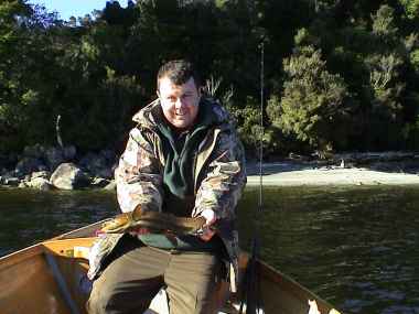 Angling report July 2002 Kingfisher Lodge fly fishing reports Lake Brunner West Coast New Zealand